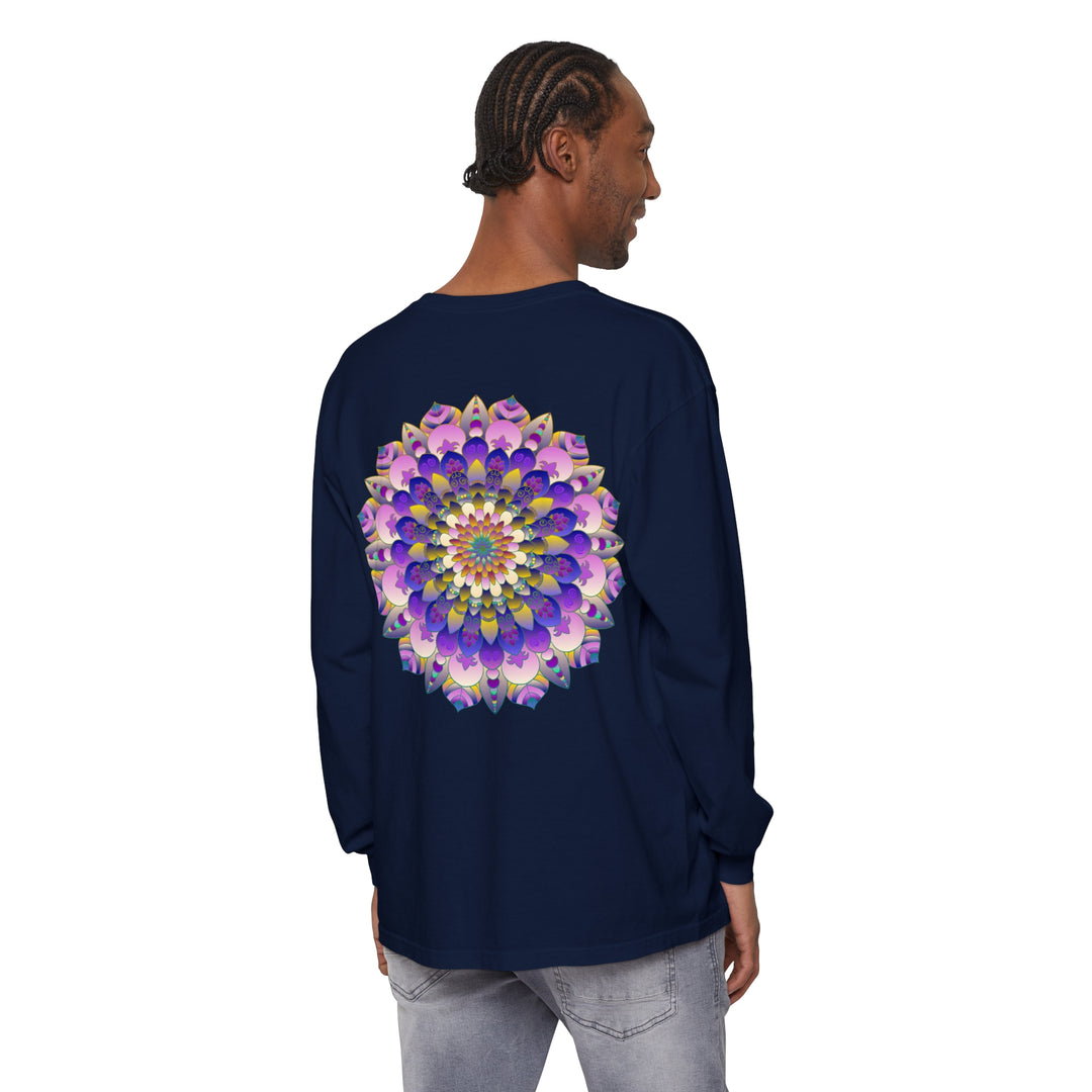 Colorful Mandala Long Sleeve T-Shirt - Psychedelic Art image 32