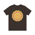 Vibrant Mandala Tee featuring a beautiful and intricate design representing peace and harmony, perfect for adding a pop of color to your wardrobe
