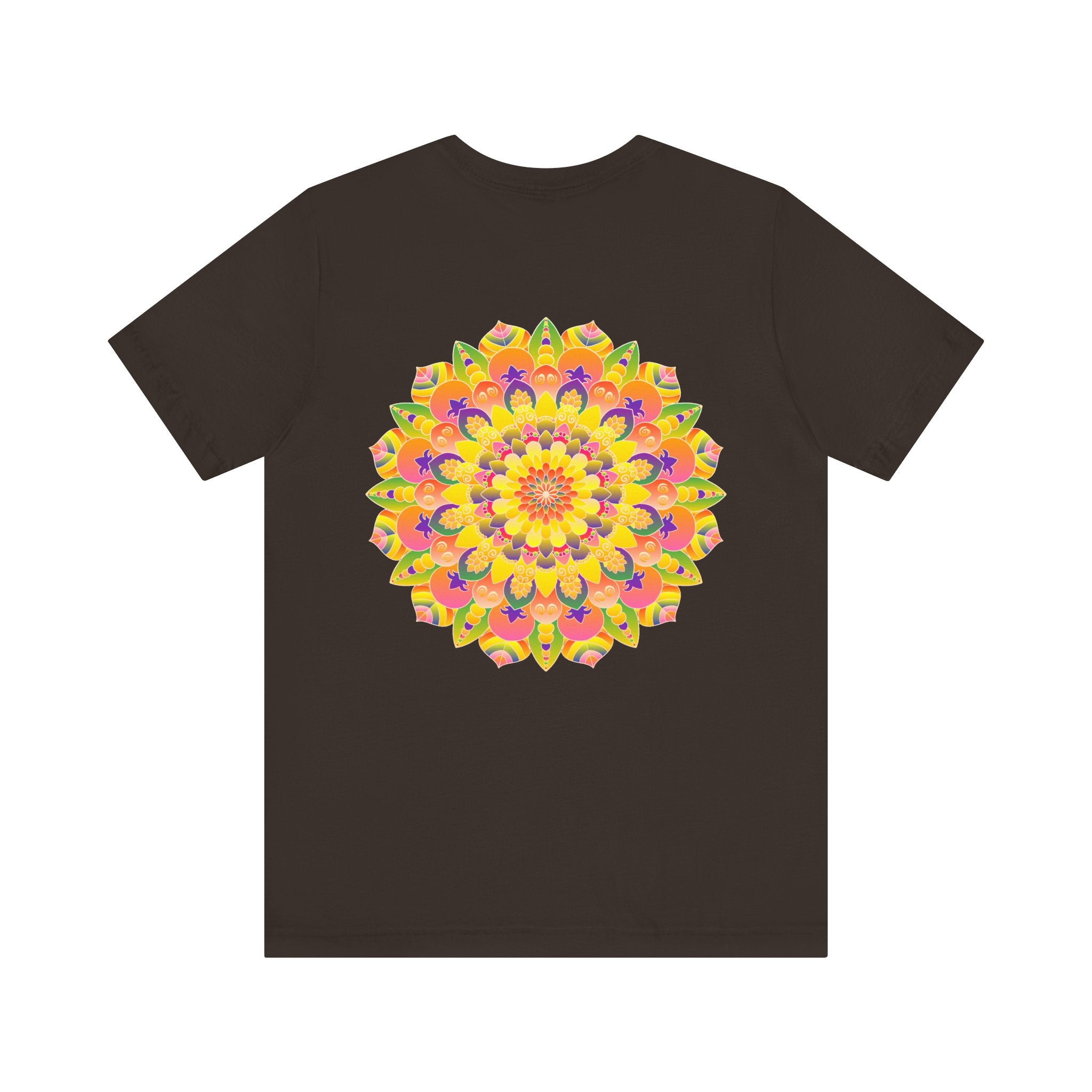 Vibrant Mandala Tee featuring a beautiful and intricate design representing peace and harmony, perfect for adding a pop of color to your wardrobe