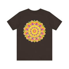 Vibrant Mandala Tee featuring a beautiful and intricate design representing peace and harmony, perfect for adding a pop of color to your wardrobe