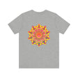 Comfortable and trendy t-shirt with a vibrant mandala design promoting inner harmony