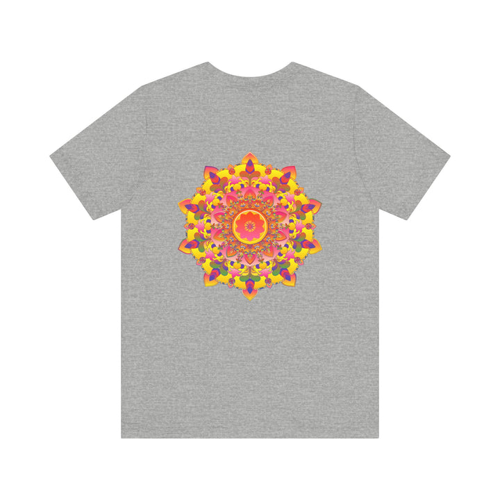 Comfortable and trendy t-shirt with a vibrant mandala design promoting inner harmony