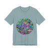 Vibrant Mandala Tee featuring colorful and psychedelic design in a variety of hues and patterns, perfect for adding a pop of color to your wardrobe