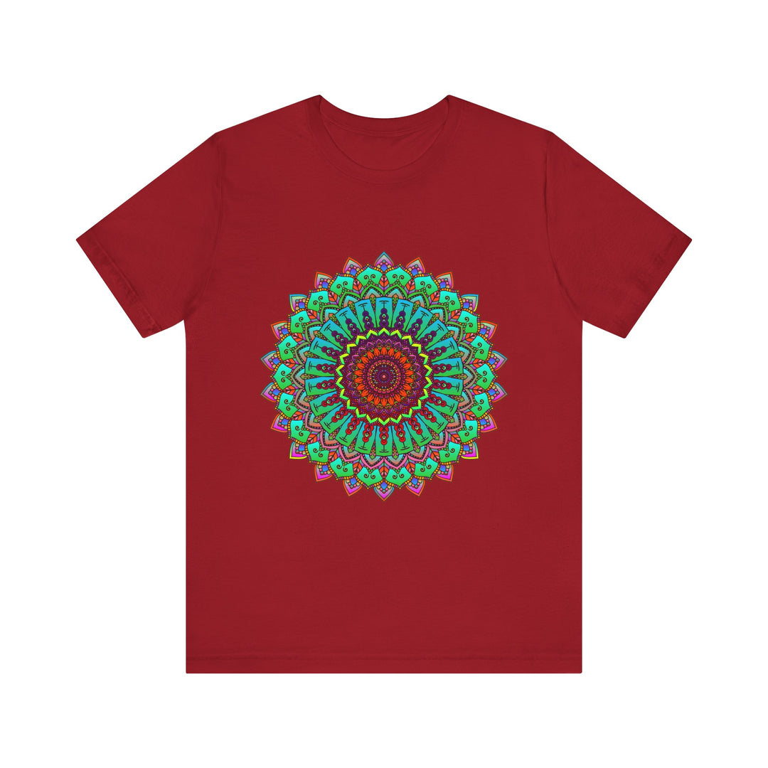 Vibrant Mandala Tee featuring colorful and spiritual art design for an eye-catching and unique fashion statement