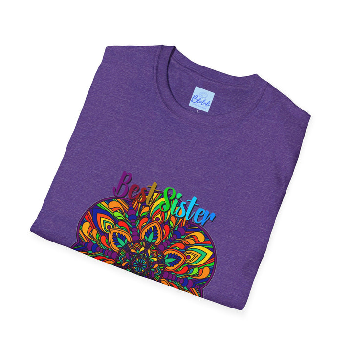 Eye-catching mandala art gift for sister on a softstyle t-shirt