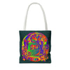 Beautiful Mandala Mystical Nature Tote Bag with vibrant colors and intricate design