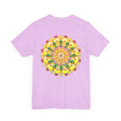A beautifully designed vibrant mandala tee representing spiritual peace and harmony