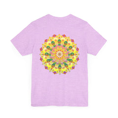 A beautifully designed vibrant mandala tee representing spiritual peace and harmony
