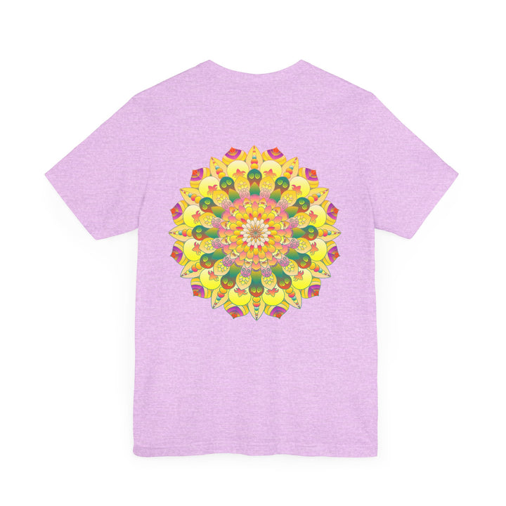 A beautifully designed vibrant mandala tee representing spiritual peace and harmony