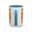 Colorful and vibrant mandala art mug featuring intricate and eye-catching designs