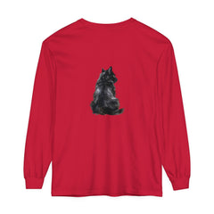Black Cat Mystique Long Sleeve T-Shirt with captivating feline design