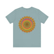 Vibrant Mandala Tee featuring intricate design for spiritual peace & harmony