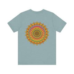 Vibrant Mandala Tee featuring intricate design for spiritual peace & harmony