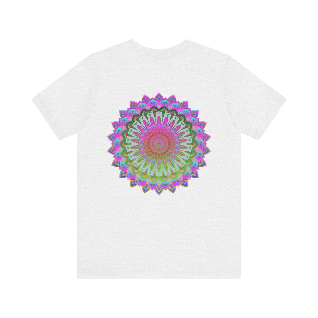 Vibrant Mandala Tee with intricate geometric design representing spiritual peace and harmony, perfect for spreading positive energy and embracing inner tranquility