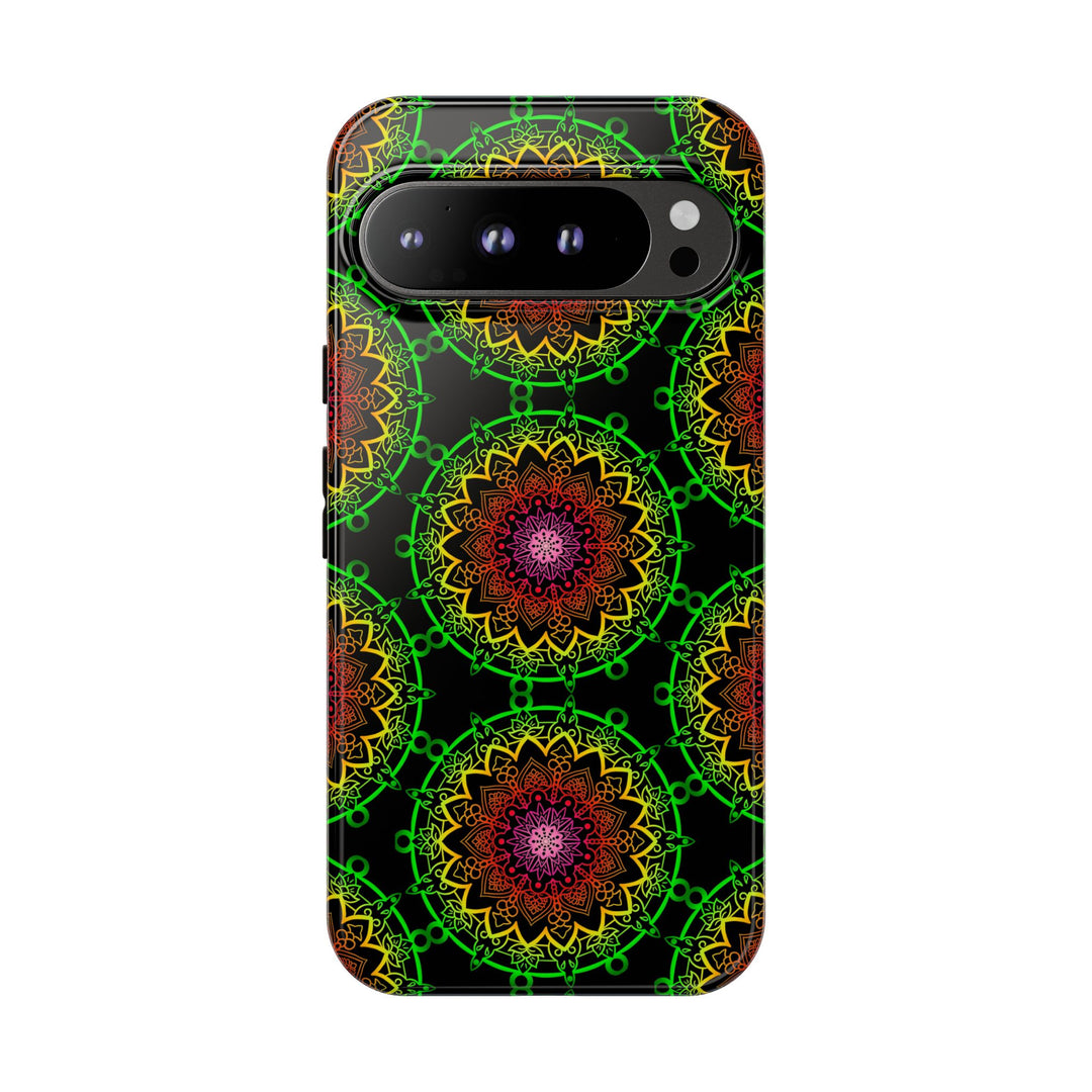 Artistic Mandala Phone Case with Bold Patterns and Modern Flair