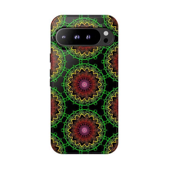 Artistic Mandala Phone Case with Bold Patterns and Modern Flair