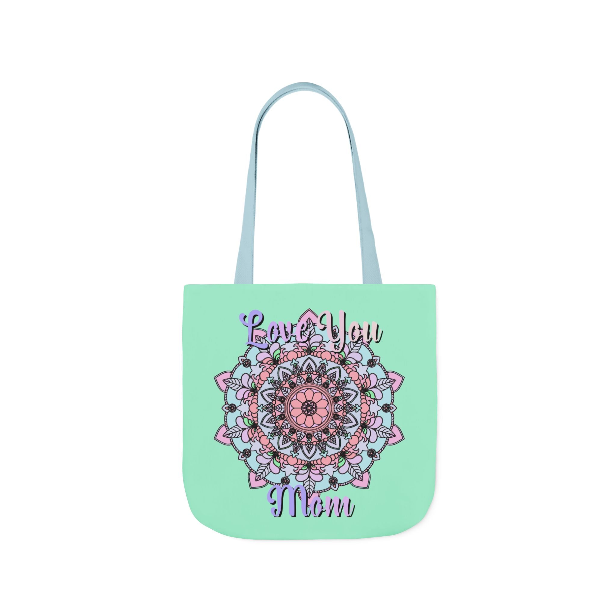 Mandala 'Love You Mom' Canvas Tote — Floral Mother's Day Gift Bag