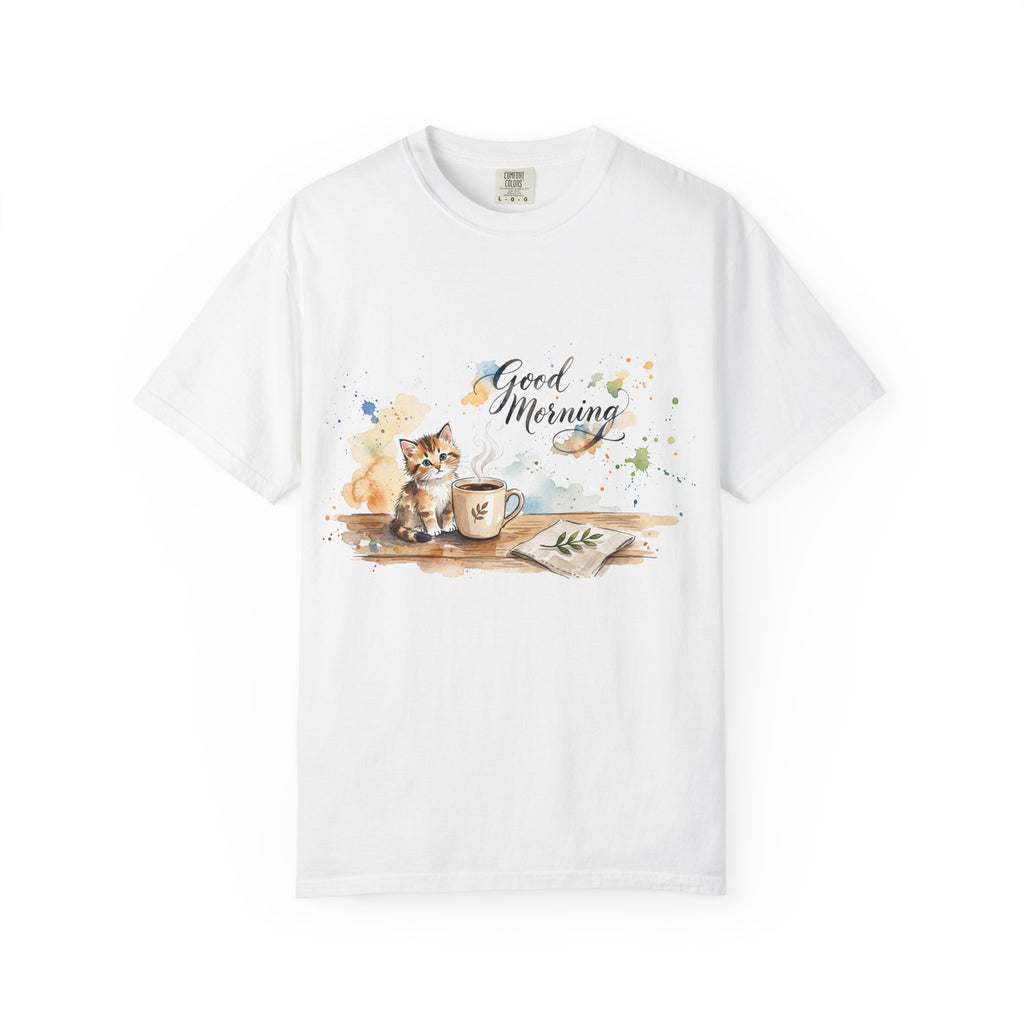 Good Morning Cat T-Shirt | Ultra-Soft Cotton Graphic Tee