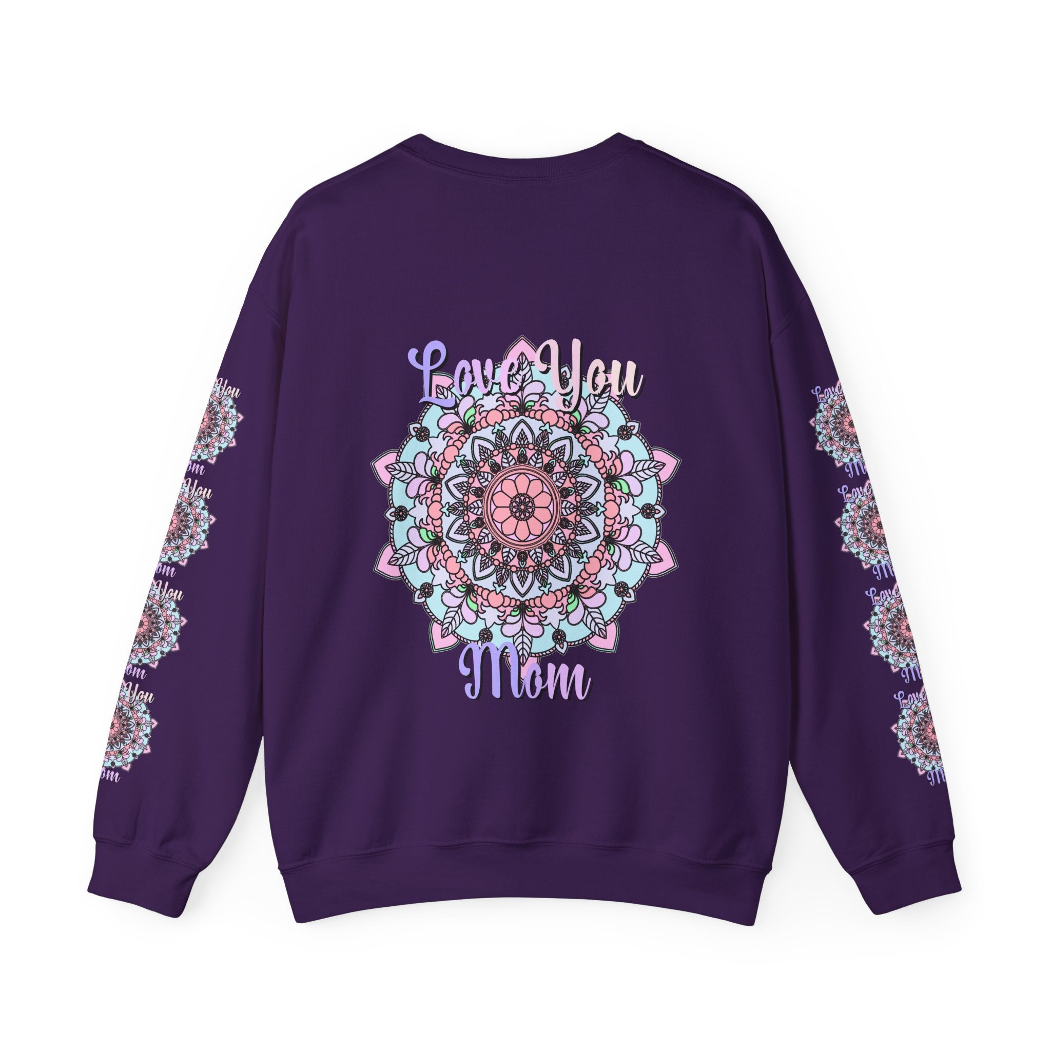 Mandala Sweatshirt for Mom with Heartfelt Design in Soft Hues