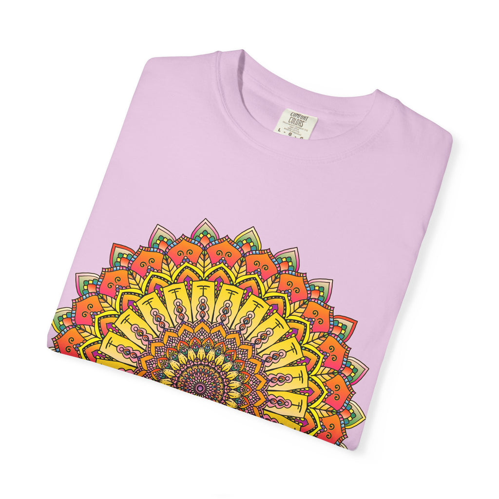 Sunburst Mandala T-Shirt — Vibrant Floral Boho Graphic Tee