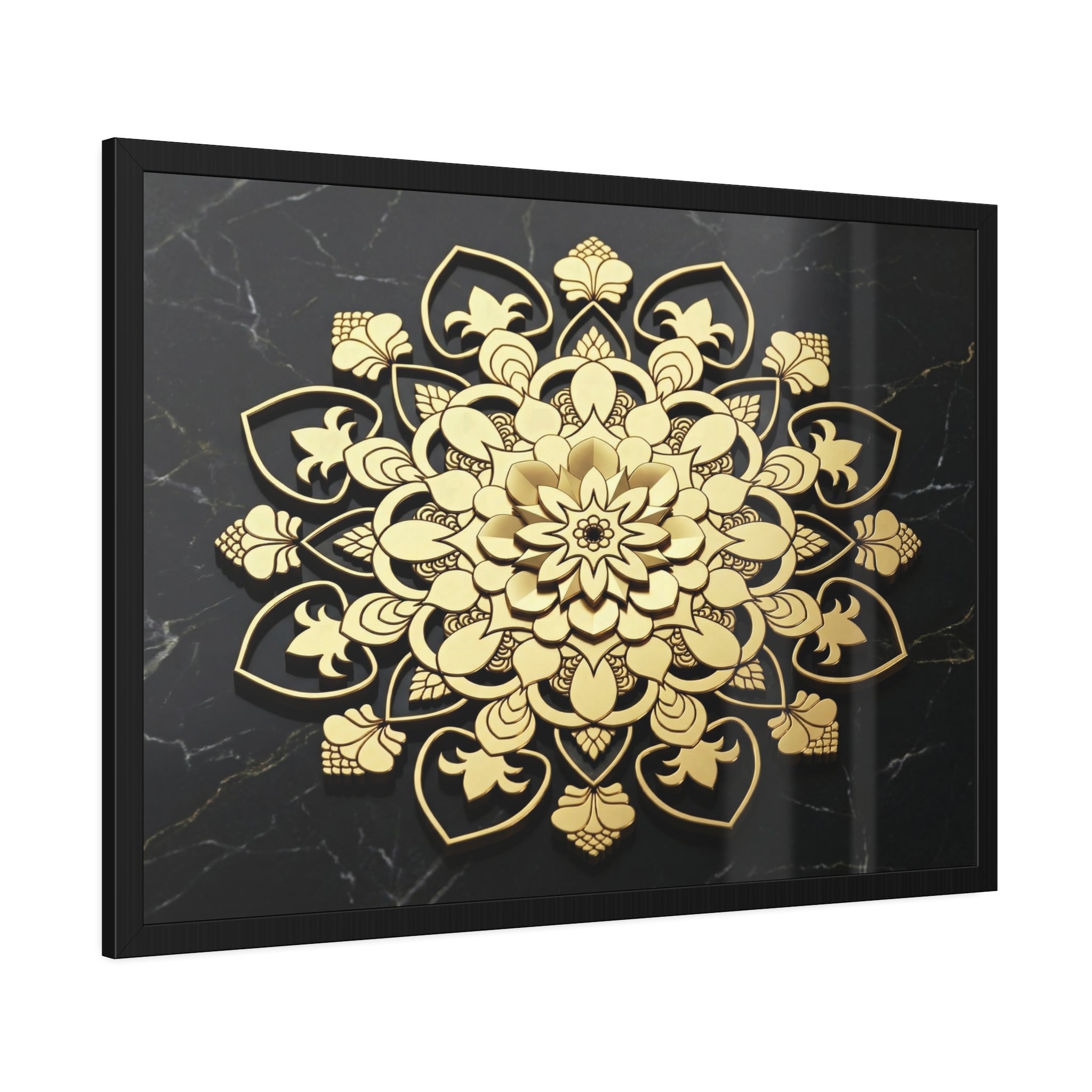 Die Vision des Alchemisten – Gerahmtes Poster aus schwarzem Marmor