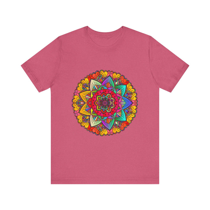 Colorful Mandala Tee with Intricate Yin and Yang Design