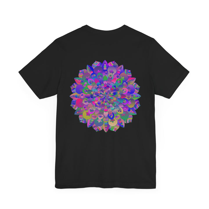 Vibrant Mandala Tee featuring intricate spiritual design promoting inner peace and harmony