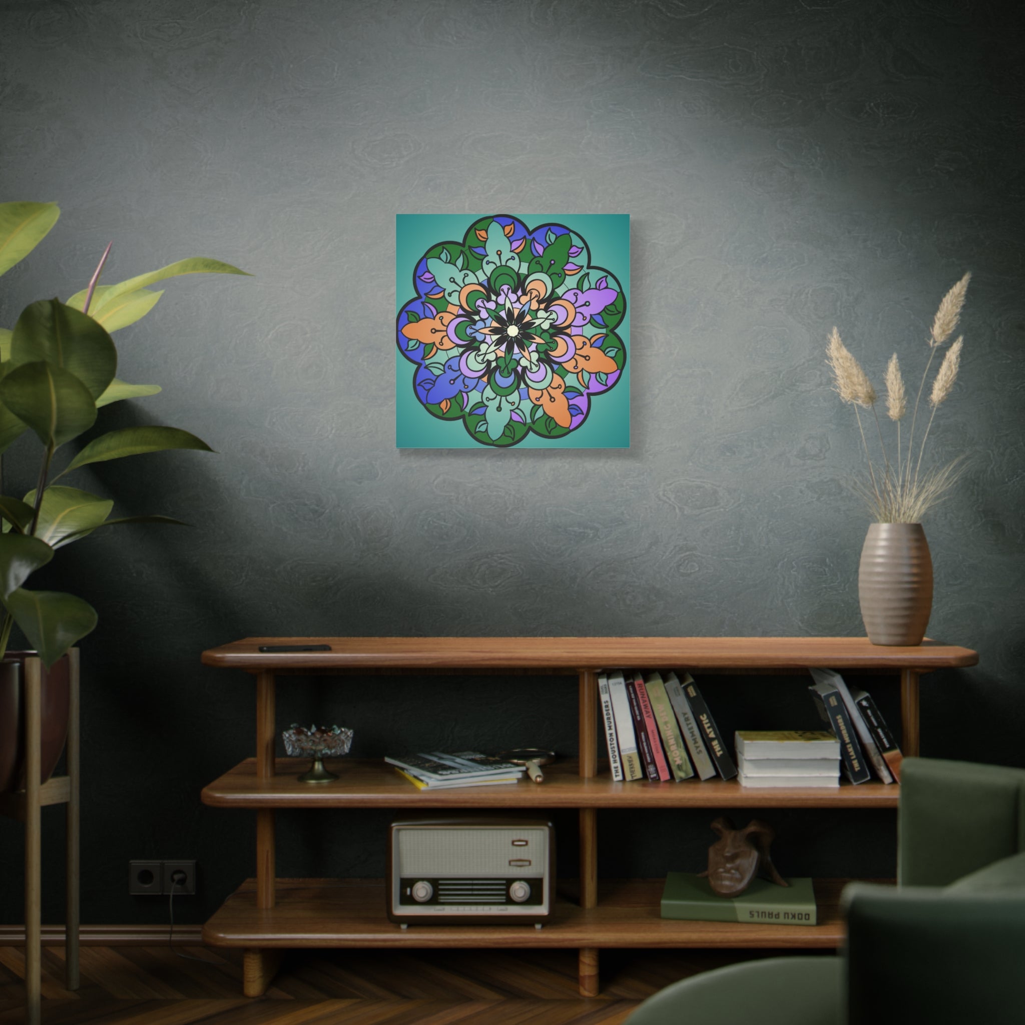Floral Mandala Matte Canvas Wall Art