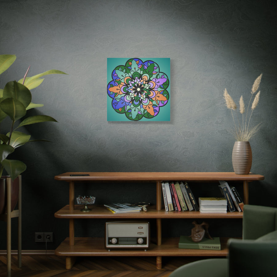 Arte da Parete su Tela Opaca Mandala Floreale