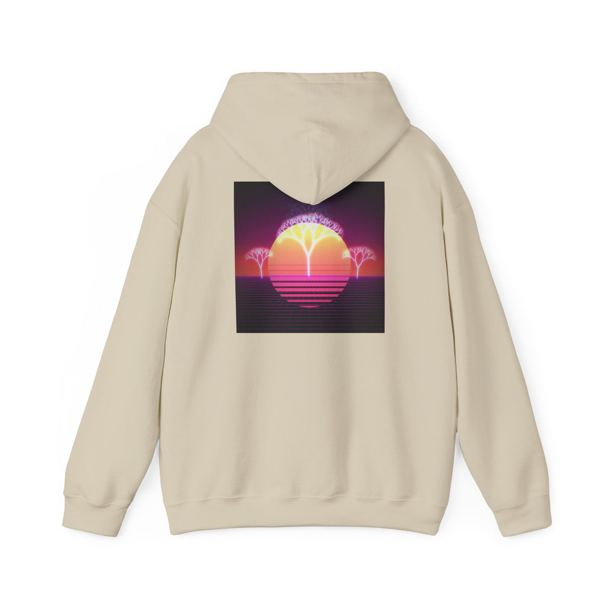 Felpa con cappuccio Retro Sunset Tree of Life
