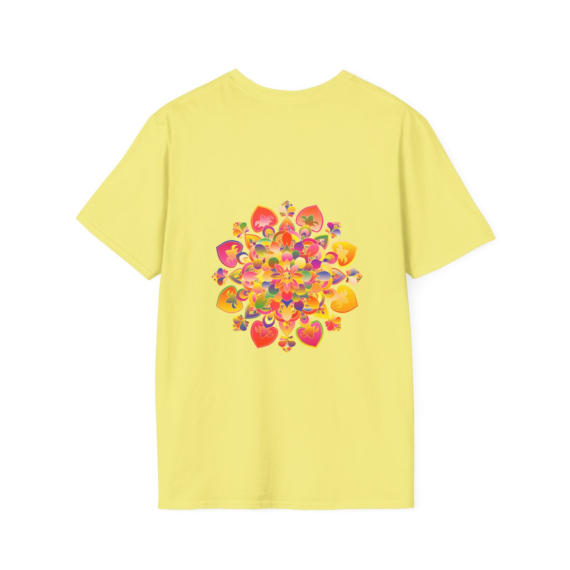 Lotus Mandala Unisex T-Shirt featuring a Hand-Drawn Unique Design by Blululi