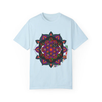 Unisex handmade pumpkin mandala art t-shirt, perfect for Halloween festivities