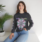 Felpa Girocollo Legame Madre-Figlia — Regalo di Famiglia Mandala Floreale