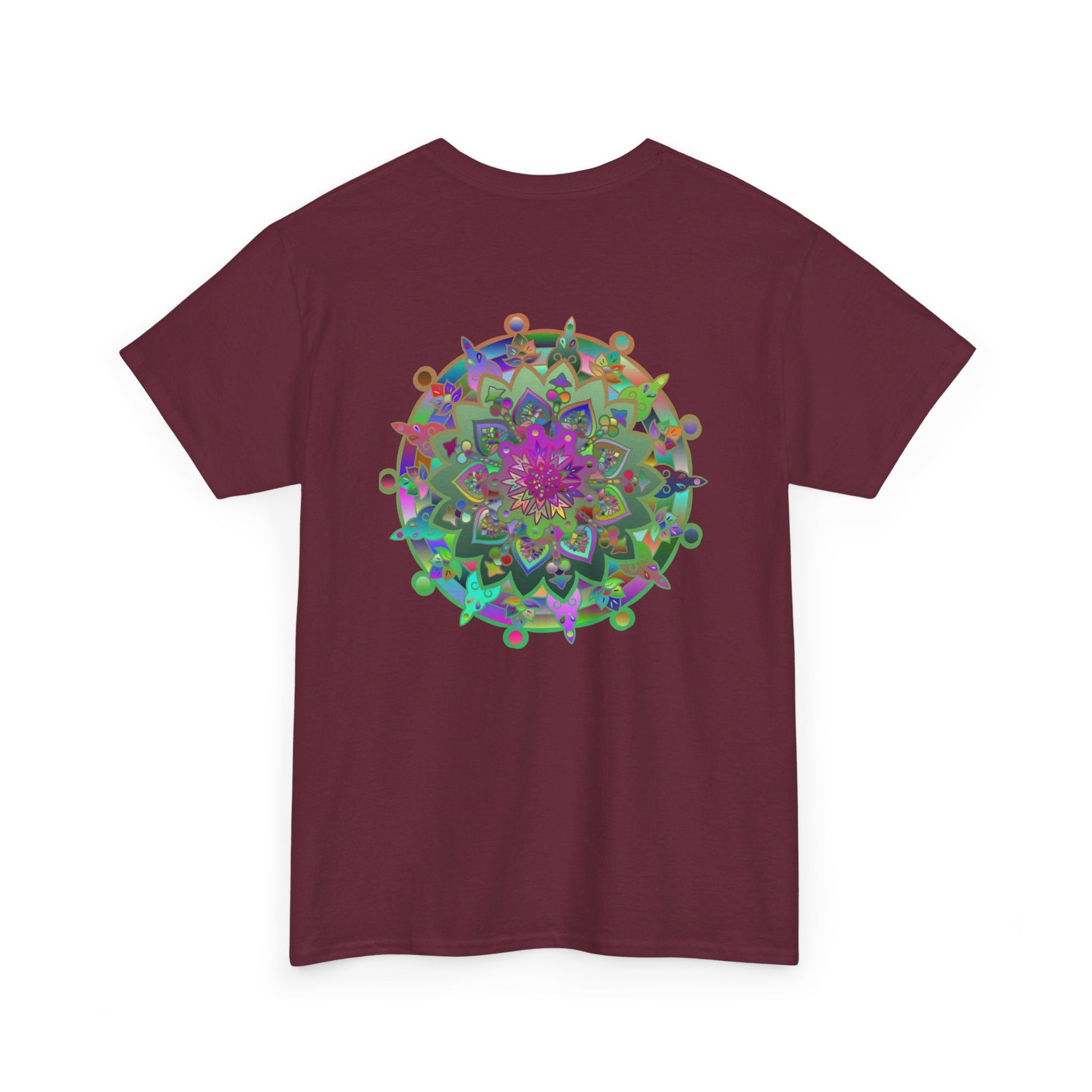 Unique and meaningful mandala design printed on heavy cotton tee