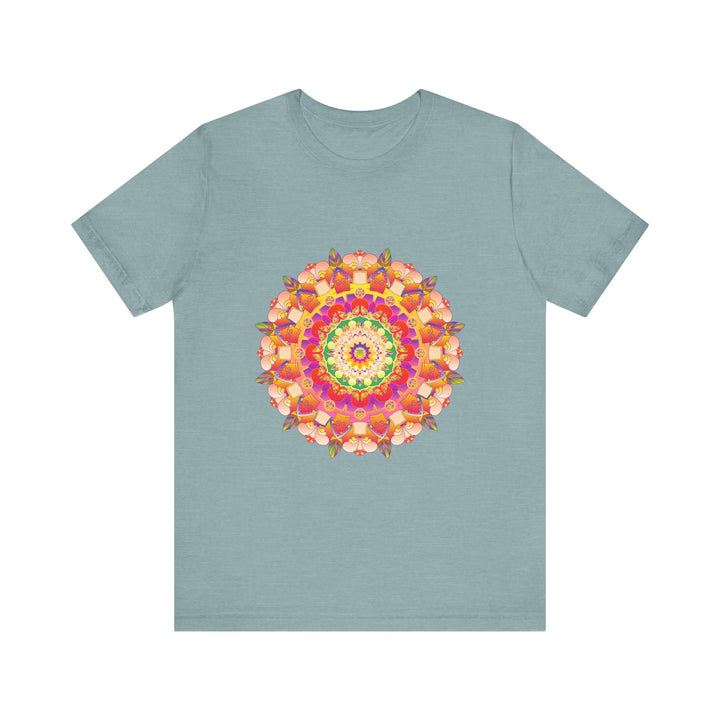 Vibrant Mandala T-Shirt with Colorful and Intricate Design for Bohemian Fashion