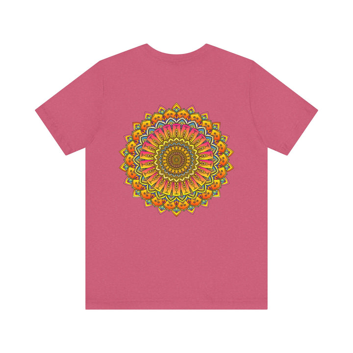 A beautiful, colorful mandala design tee representing spiritual peace and harmony