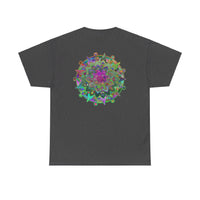 Vibrant and detailed mandala art printed on premium heavy cotton tee