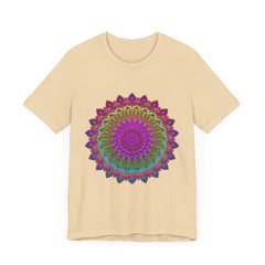 Vibrant Mandala Tee featuring a colorful spiritual art design with intricate patterns and vibrant hues, perfect for expressing your inner spirituality and unique style
