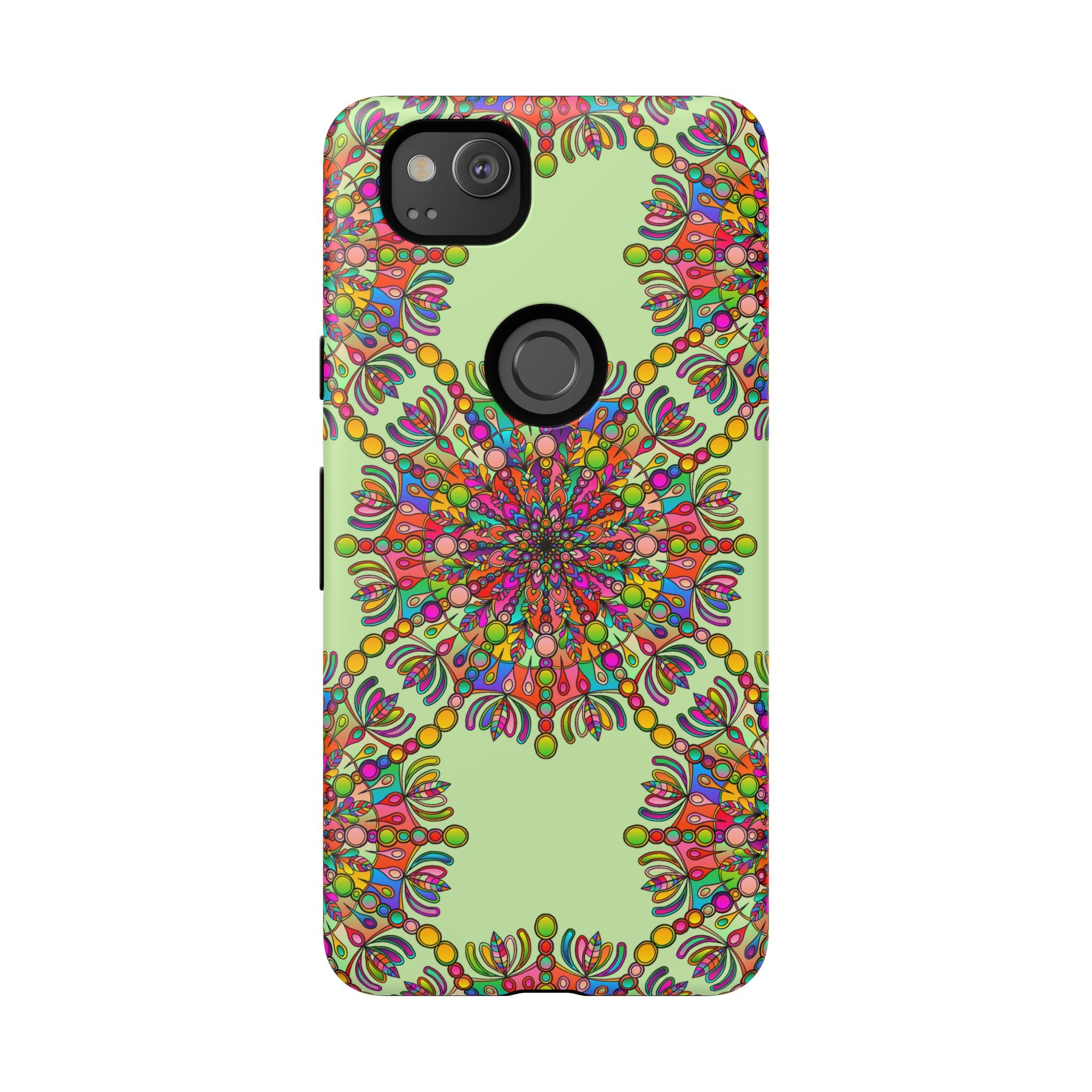 Custodia Vibrant Mandala per iPhone e Google Pixel | Custodie resistenti