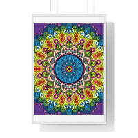Vertical framed poster with intricate mandala design for relaxation
