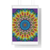 Vertical framed poster with intricate mandala design for relaxation