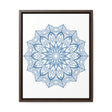 Beautiful steel blue mandala design wall art on gallery canvas wraps