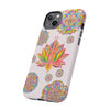 Light pink lotus flower mandala design phone case for stylish protection