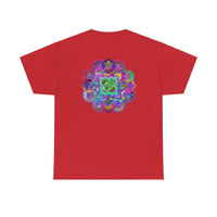 Unisex heavy cotton tee featuring mandala art, perfect for yoga and mindfulness practice