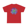 Unisex heavy cotton tee featuring mandala art, perfect for yoga and mindfulness practice