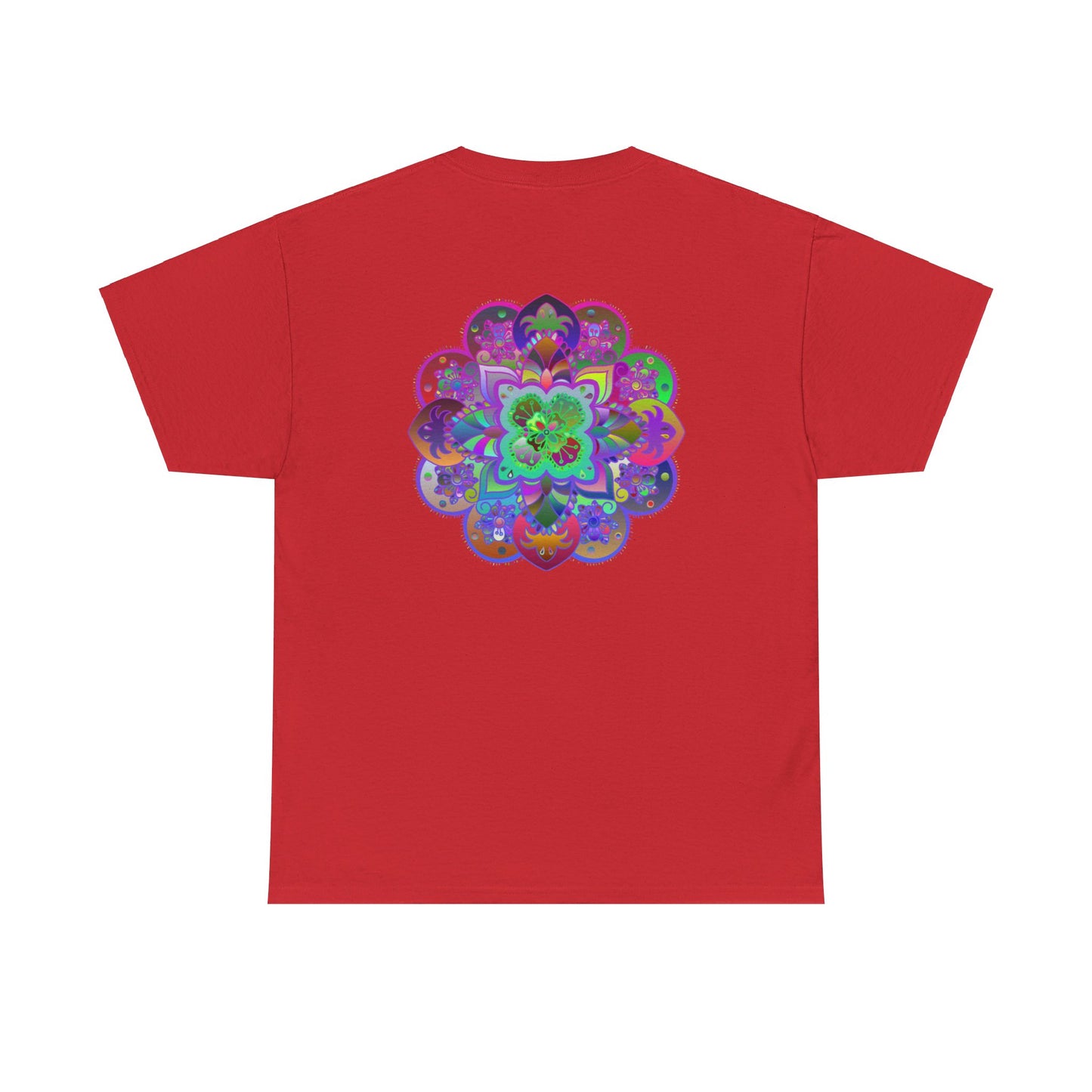 Unisex heavy cotton tee featuring mandala art, perfect for yoga and mindfulness practice