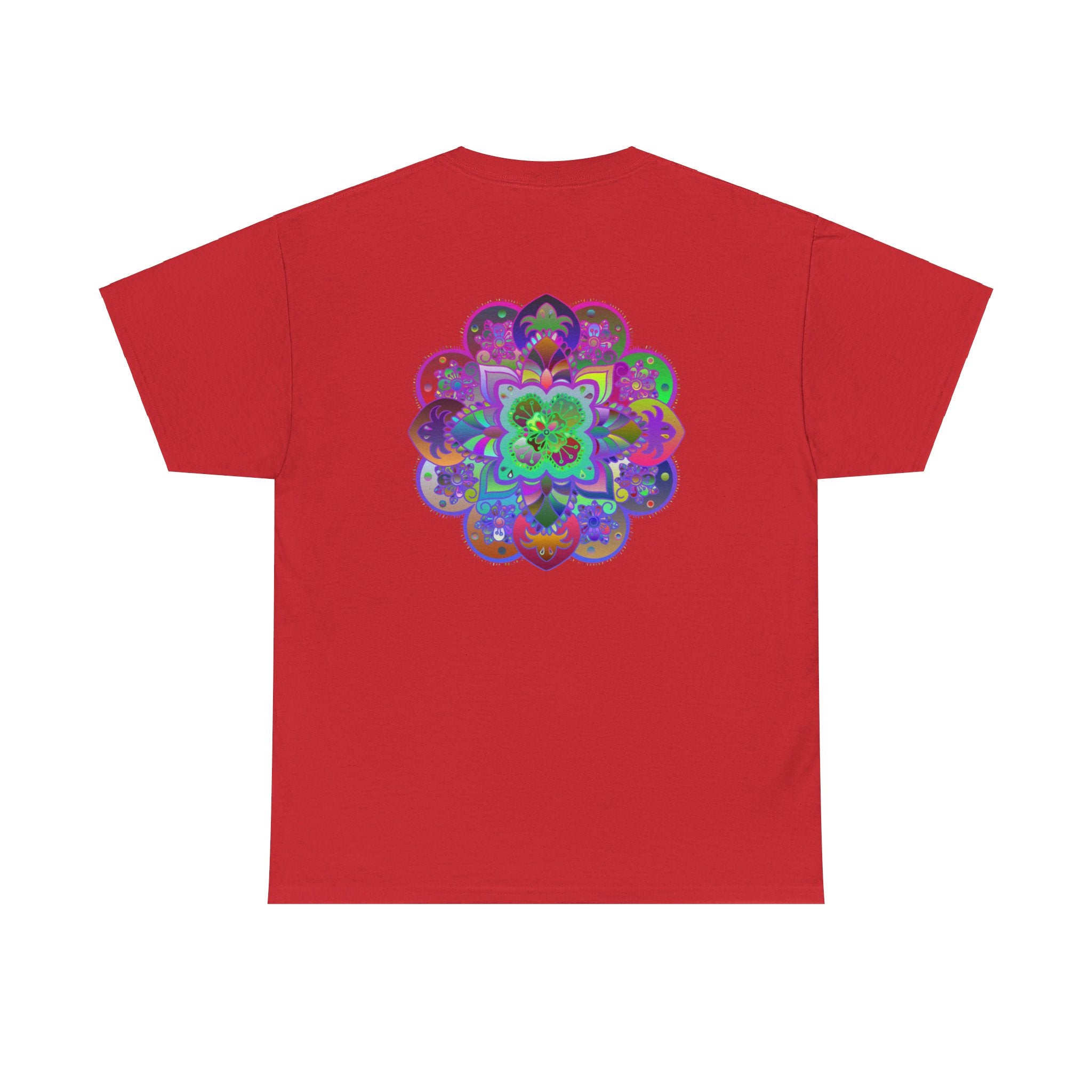 Unisex heavy cotton tee featuring mandala art, perfect for yoga and mindfulness practice