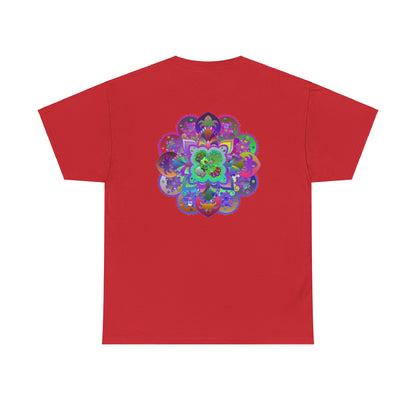 Unisex heavy cotton tee featuring mandala art, perfect for yoga and mindfulness practice