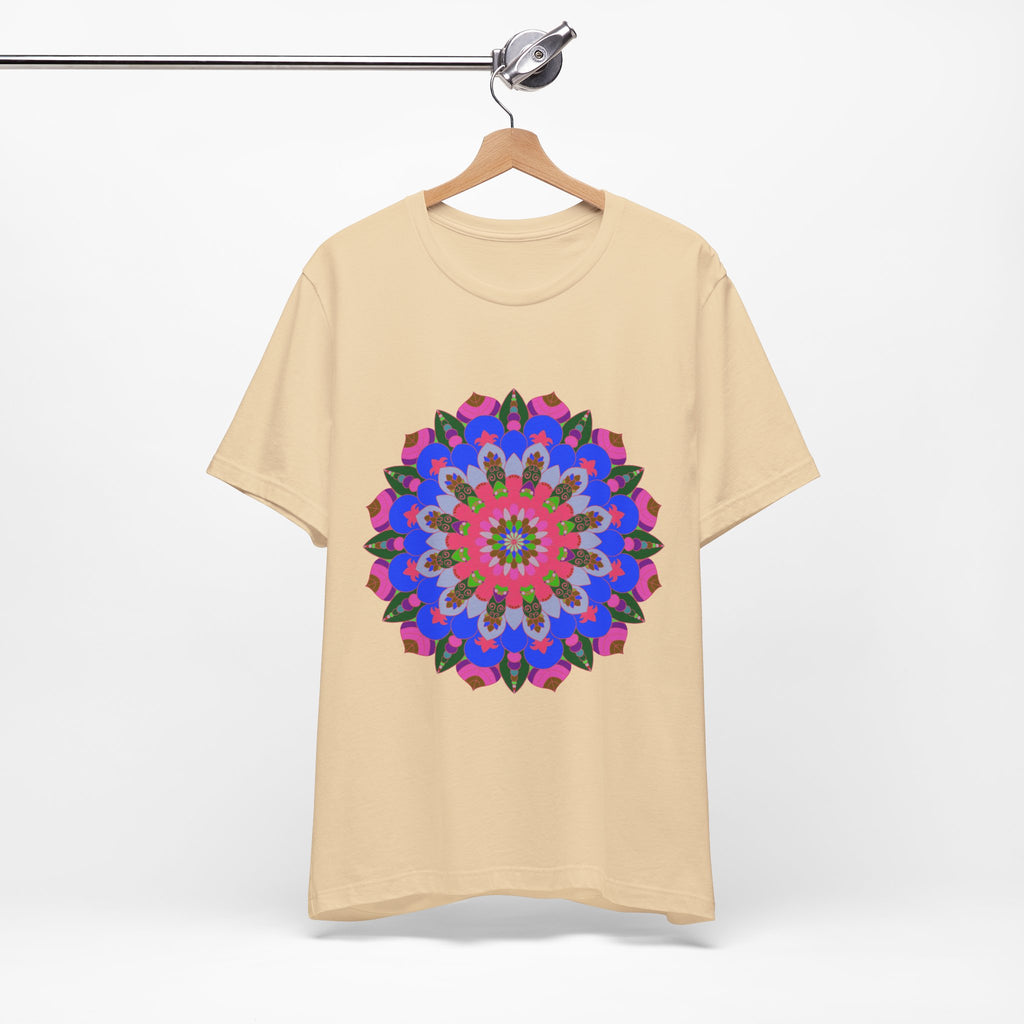 Colorful Mandala Geometric T-Shirt featuring intricate and vibrant design inspired by traditional mandala patterns