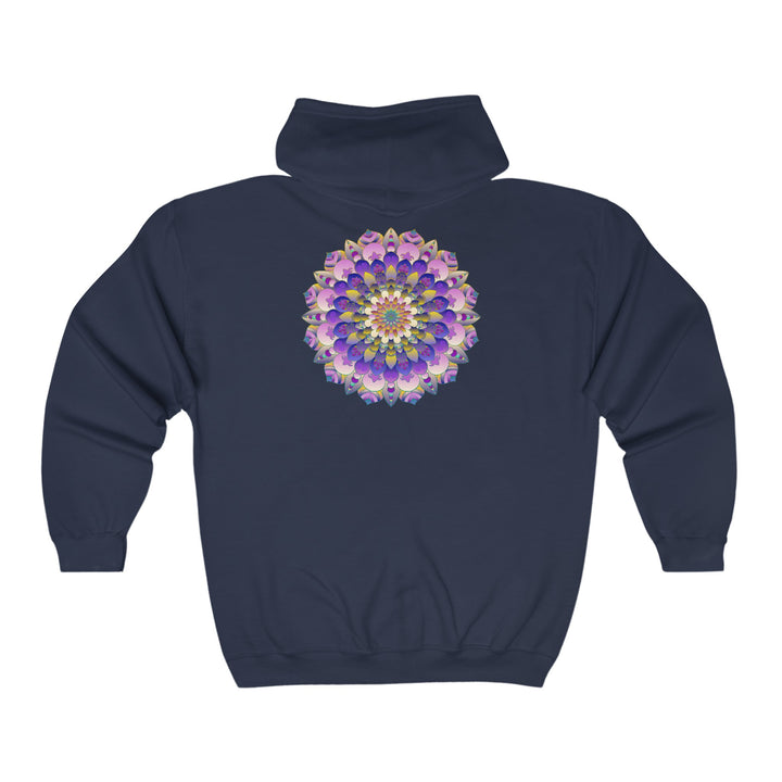 Colorful and intricate Vibrant Mandala Hoodie with psychedelic art design